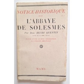 Notice historique sur l'Abbaye de Solesmes