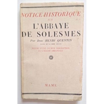 Notice historique sur l'Abbaye de Solesmes