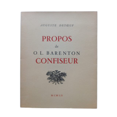 Propos de O.-L. Barenton confiseur 