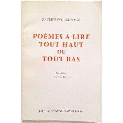 Poèmes à lire tout haut ou tout bas (édition originale )