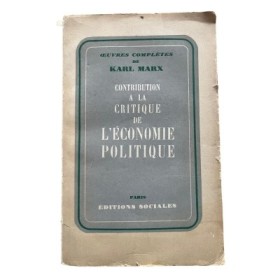 Contribution à la critique de l'économie politique