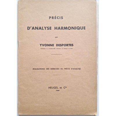 Précis d'analyse harmonique