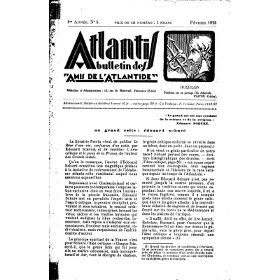 Revue Atlantis N°005 / 1928 /  / REIMPRESSION