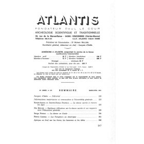 Revue Atlantis N°277 / 1974 / La danse sacrée à travers les âges / ORIGINAL