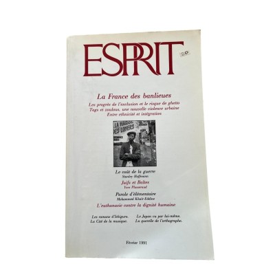 Revue Esprit: La France des banlieues. Fév. 1991