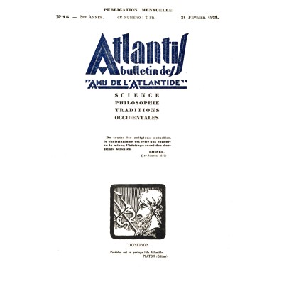 Revue Atlantis N°015 / 1929 / L’atlantisme. L’esthétique et l’Atlantide / REIMPRESSION