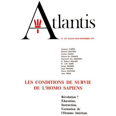 Revue Atlantis N°294 / 1977 / Les conditions de survie de l’Homo sapiens / ORIGINAL