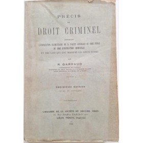 Précis de droit criminel (13ème Ed) revue et corrigée