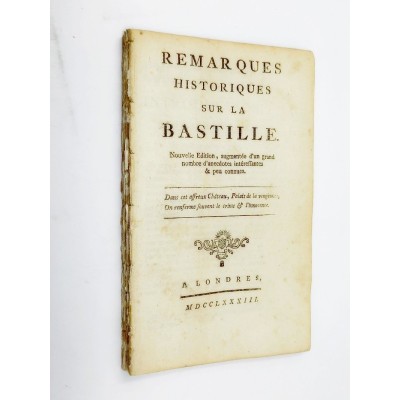 | Remarques historiques sur la Bastille...