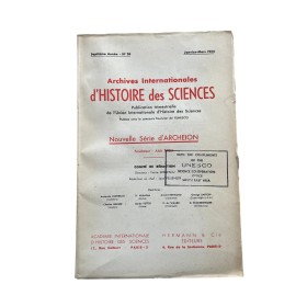 Collectif | Archives internationales d'histoire des sciences : publication trimestrielle de l'Union internationale d'histoire d