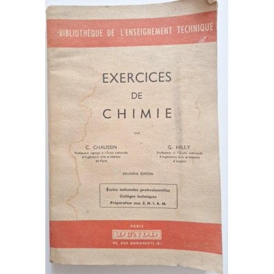 Exercices de chimie   2e édition.