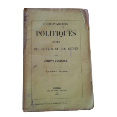 Correspondances politiques revue des hommes et des choses - 3e livraison