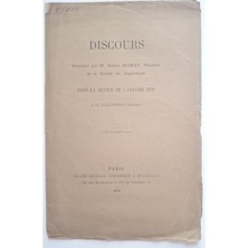 Discours prononcé de M. Robert MOWAT 