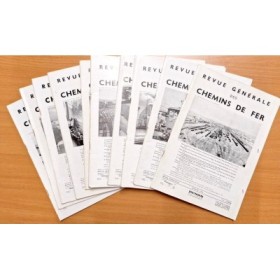 Revue générale des chemins de fer  Lot de 10 numéros (1956-1958)