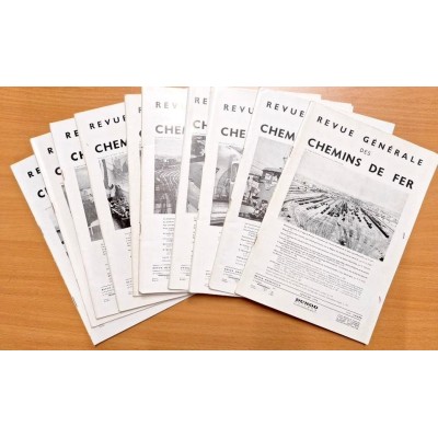 Revue générale des chemins de fer  Lot de 10 numéros (1956-1958)