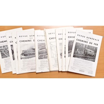 Revue generale des chemins de fer  Lot de 10 numeros (1955)