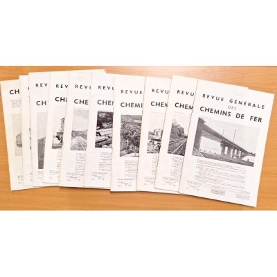 Revue générale des chemins de fer Lot de 10 numeros (1949-1954)
