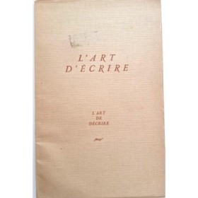 L'art  d'écrire : L'art de décrire