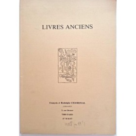 Catalogue livres anciens