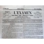 Charles de Massas (rédacteur) | Journal éphémère l'Examen - juin 1848 - numéro spécimen et N°3
