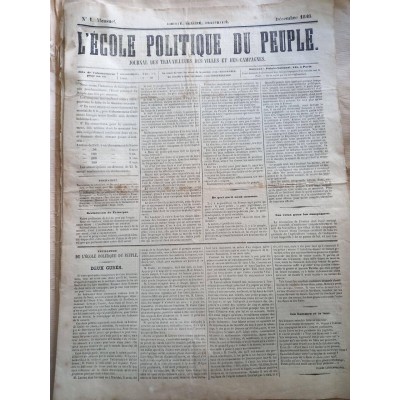 Collectif | L'école politique du peuple. N° 1 et 2