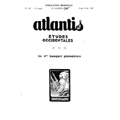 Revue Atlantis N°032 / 1930 / Banquet platonicien / REIMPRESSION
