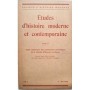 Etudes d'histoire moderne et contemporaine Tome IV