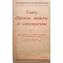 Etudes d'histoire moderne et contemporaine Tome IV