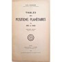 Choisnard, Paul | Tables des positions planétaires de 1951 à 1960 (2e édition)
