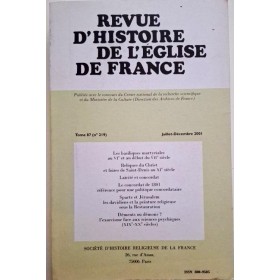 Collectif | Revue d'histoire de l'église de France, Tome 87 N° 219 , juillet .-decembre 2001