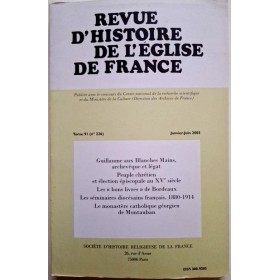 Collectif | Revue d'histoire de l'église de France, Tome  91 N° 226, jan.-juin 2005