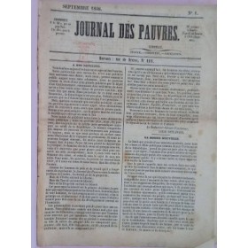 Journal des pauvres - N°1 - septembre 1848