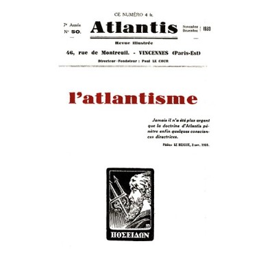 Revue Atlantis N°050 / 1933 / L’Atlantisme / REIMPRESSION