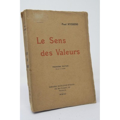 Paul Nyssens | Le sens des valeurs (3e edit)