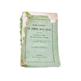 Girolamo Pagliano | Ce qui constitue la force d'un état. C'est à dire la providence des hommes pour vivre prospères et heureux.