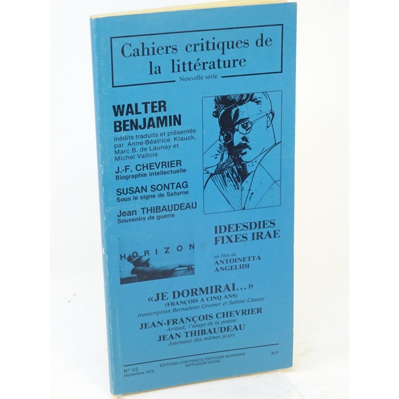 Cahiers critiques de la littérature - Nouvelle série - N1/2