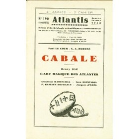 Revue Atlantis N°190 / 1958 / Cabale / REIMPRESSION