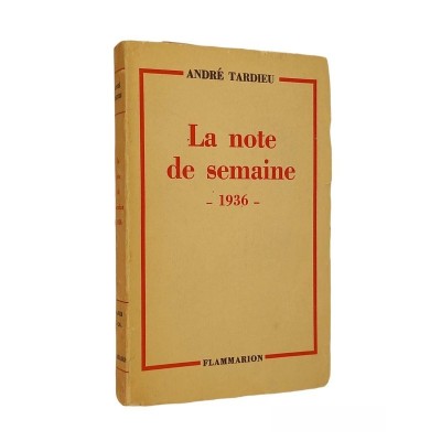 André Tardieu | La note de semaine - 1936