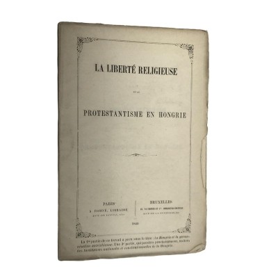 János Ludwigh | La liberté religieuse et le protestantisme en Hongrie