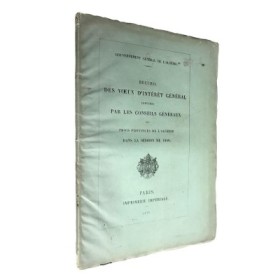 Gouvernement Général de l'Algérie | Recueil des voeux d'intérêt général