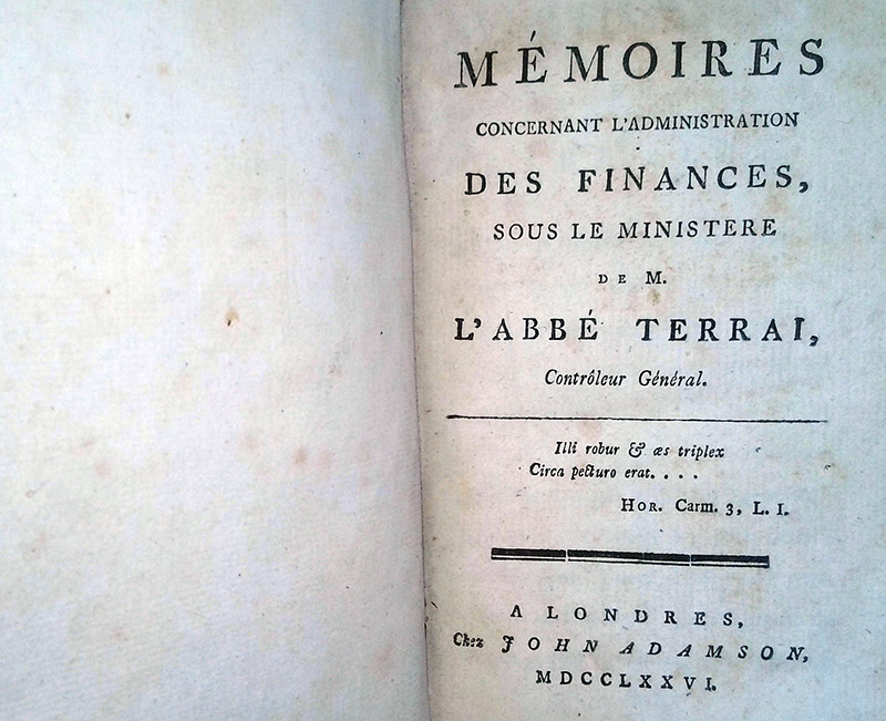 Memoires de l'Abbé Terray